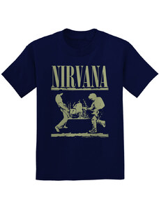 RockOFF Tričko Nirvana Stage Men Navy modrá