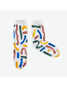 ROE / Linda Retterová Ponožky ROE bílé color mix