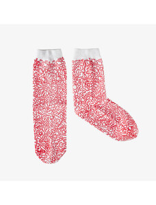 ROE / Linda Retterová Ponožky ROE bílé - červené