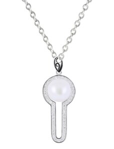 Tiniana Stříbrný přívěšek s pravou říční perlou klíč