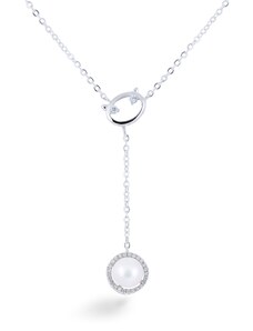 Tiniana Stříbrný náhrdelník s pravou říční perlou Birta