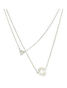 Tiniana Stříbrný náhrdelník s pravou říční perlou Valdis