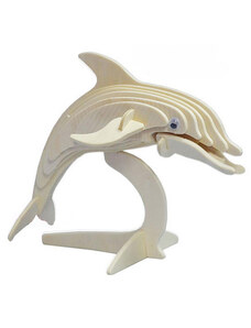 Puzzle dřevěné 3D Delfín