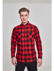 Pánská košile Urban Classics Checked Flanell Shirt - černá,červená