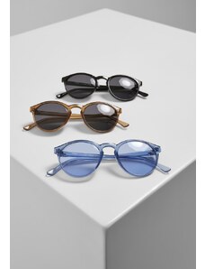 URBAN CLASSICS Sunglasses Cypress 3-Pack - black+brown+blue