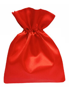 Červený dárkový saténový sáček na čelenku - 18x24 cm