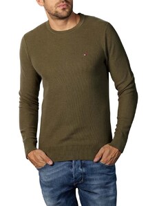 Tommy Hilfiger pánský khaki svetr Honeycomb