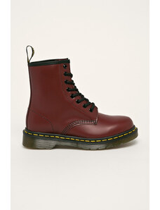 Kožené workery Dr. Martens 1460 vínová barva, na platformě, 11822600