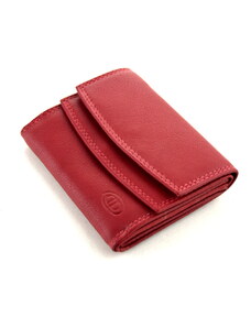 Malá kožená peněženka DD - červená