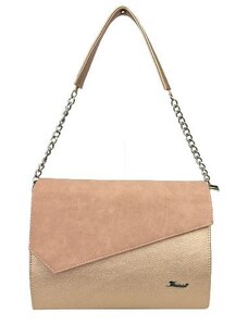 KAREN Collection - Elegantní společenska dámská kabelka D431 pudrová