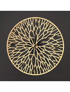 AMADEA Dřevěné designové hodiny nástěnné prořezávané světlé, masivní dřevo, průměr 30 cm