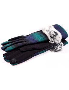 Zimní dámské textilní rukavice Teija ZRD005 zelená, modrá