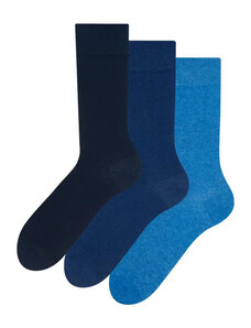 Trojbalení ponožek z recyklované bavlny DEDOLES Idealista - modré