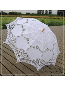 svatební deštník krajkový - elegantní svatební dekorace