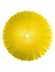 Axolight Muse, designové svítidlo ze žlutého textilu, 3x100W, prům. 120cm
