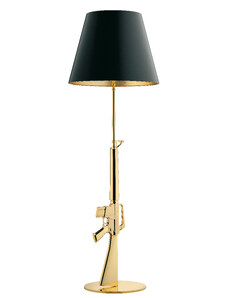 Flos F2955000 GUN_LOUNGE GUN, designová stojací lampa, 1x230W, 18K zlato, výška: 169cm