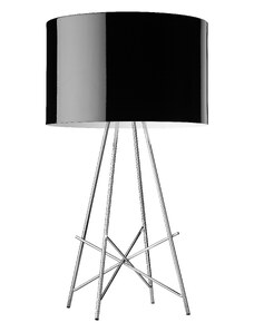 Flos F5911030 Ray T, stolní lampa s černým širmem a stmívačem, 1x105W E27, výška 67 cm