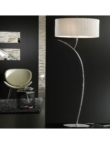 Mantra 1139 Eve stojací lampa španělského výrobce, 2x20W E27, chrom/stínítko ze smetanového textilu, 165cm