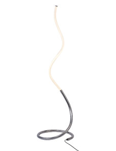 Mantra 6605 Nur Line, moderní stojací lampa 20W LED 3000K, chrom/bílá, výška 175cm, stmívač na kabelu