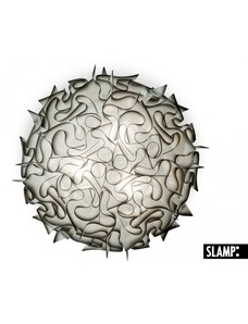 Slamp Veli large, stropní svítidlo z opalflexu v úpravě dřevěné uhlí, 3x20W (úsporné), prům. 78cm