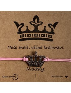 Krásné náramky Náramek simple - Royal Crown (premium růžová)