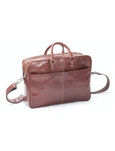 BAOOBAOO Brašna Briefcase Soft 15"-16" 2-zip Brandy BB114