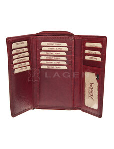 Lagen Dámská peněženka kožená HT32/T Červená