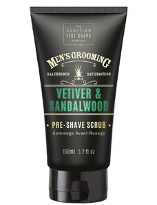 SCOTTISH FINE SOAPS Pánský Pleťový Peeling před holením - Vetiver a Santalové dřevo, 150ml