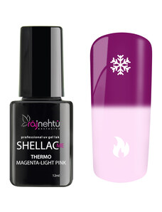 Ráj nehtů UV gel lak Shellac Me Thermo 12ml - Magenta-Light Pink