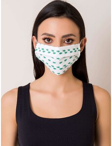 Fashionhunters Bílá a zelená opakovaně použitelná maska