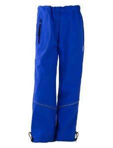 Dětské softshellové kalhoty ADELLiNO podšité fleecem nepromokavé modré