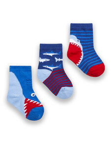 Cotton Rich Ponožky kojenecké chlapecké žralok B 3 páry