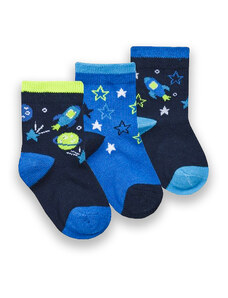 Cotton Rich Ponožky kojenecké chlapecké vesmír A 3 páry