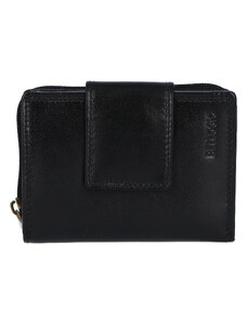 Bellugio Menší a praktická dámská kožená peněženka Tina, černá