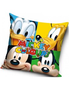 Carbotex Polštář Mickey Mouse Colours - motiv Disney Gang - 40 x 40 cm