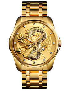 Pánské hodinky Skmei DRAK zlatý 9193G/G