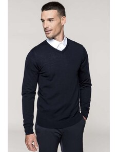 KA985 PÁNSKÝ SVETR V-NECK MERINO WOOL