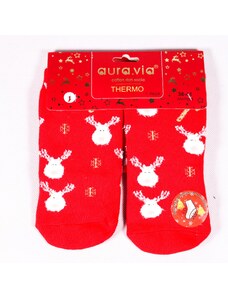 Dámské vánoční thermo ponožky Aura via DVP015 červená