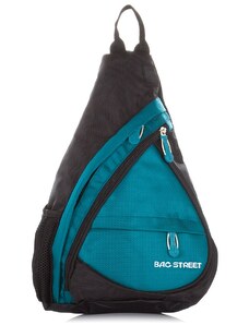 Bag Street Lehký sportovní batůžek přes jedno rameno 4388 tyrkysový