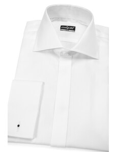 Pánská košile SLIM krytá léga, bílá 100% bavlna Avantgard 110-156-39/40/194