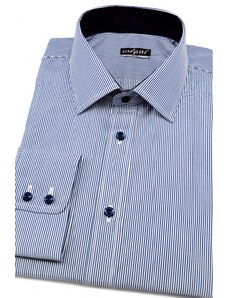 Pánská košile SLIM jemné modrobílé proužky Avantgard 109-493-44/182