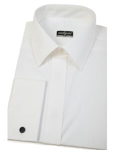 Pánská košile Slim smetanové barvy s francouzskou manžetou Avantgard 160-224-42/194