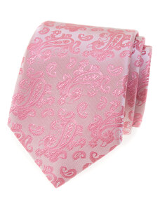 Avantgard Růžová luxusní pánská kravata s jemným vzorem