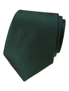 Avantgard Tmavě zelená luxusní pánská kravata bez vzoru