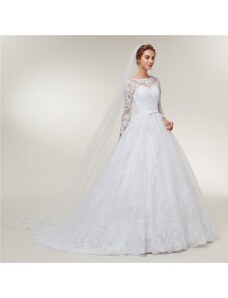Donna Bridal nádherné svatební šaty s krajkou na zádech + šněrování - originální design + SPODNICE A DLOUHÝ ZÁVOJ ZDARMA