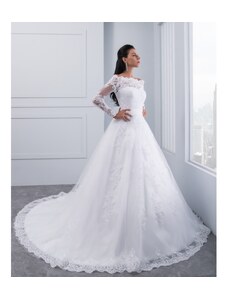 Donna Bridal nádherné svatební krajkové šaty s dlouhým rukávem + SPODNICE ZDARMA