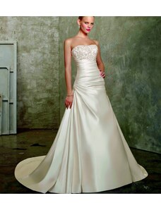 Donna Bridal luxusní svatební šaty s vyšívanou vlečkou + SPODNICE ZDARMA