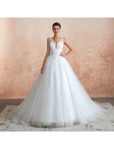 Donna Bridal svatební šaty se svůdným výstřihem, krajkou + SPODNICE ZDARMA