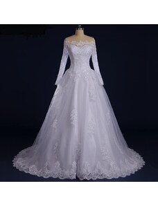 Donna Bridal svatební krajkové šaty s dlouhým rukávem + SPODNICE ZDARMA
