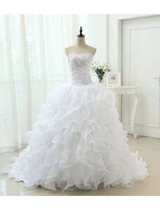 Donna Bridal svatební šaty s volánkovou sukní a korzetovým živůtkem + SPODNICE ZDARMA